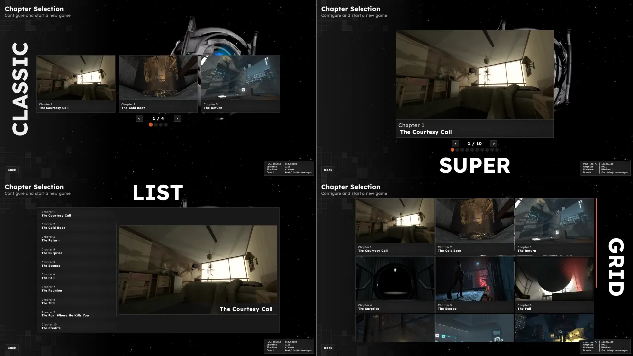 Chapter Modes Display Chapter Modes Display